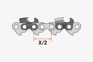 Slika koraka lanca motorne testere